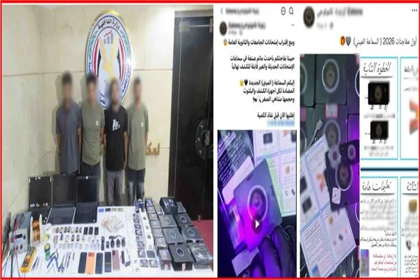 ضربة أمنية لعصابة الغش الإلكتروني في امتحانات الثانوية العامة 