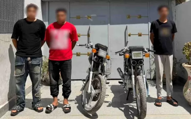 ​كشف ملابسات فيديو سرقة دراجة نارية ببني سويف وضبط الجناة