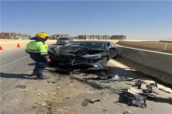  بقعة زيت تتسبب في حادثين وإصابة 3 أشخاص على كوبري نفيشة بالإسماعيلية  