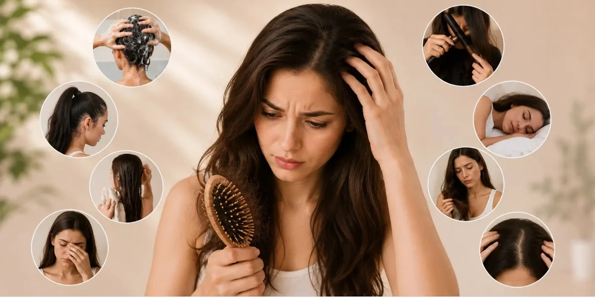 عادات يومية تُدمر شعركِ بصمت.. خبراء يكشفون الأخطاء الشائعة وطرق الوقاية| إنفوجراف